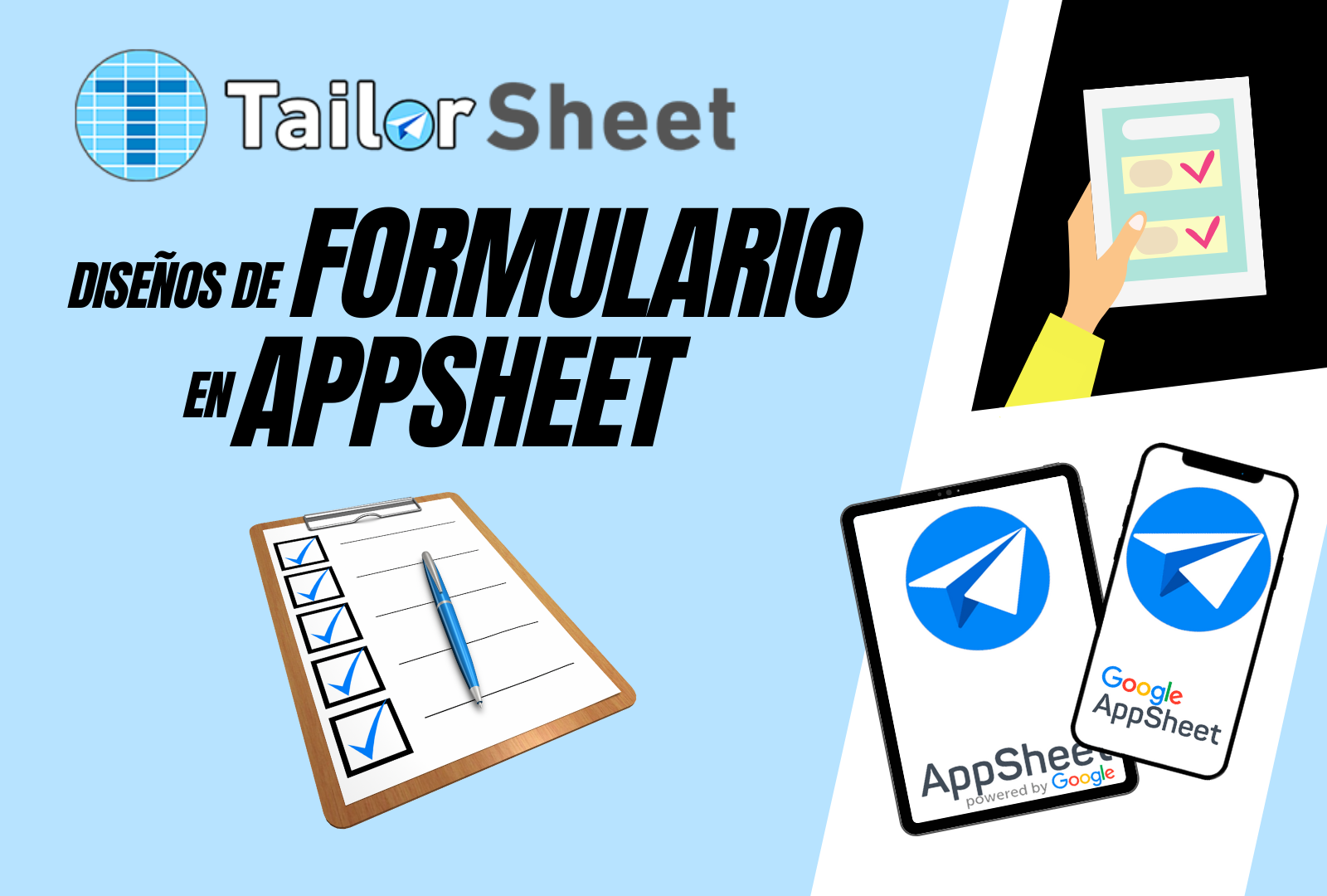 blog novedades tailorsheet appsheet google app aplicación diseño formulario form