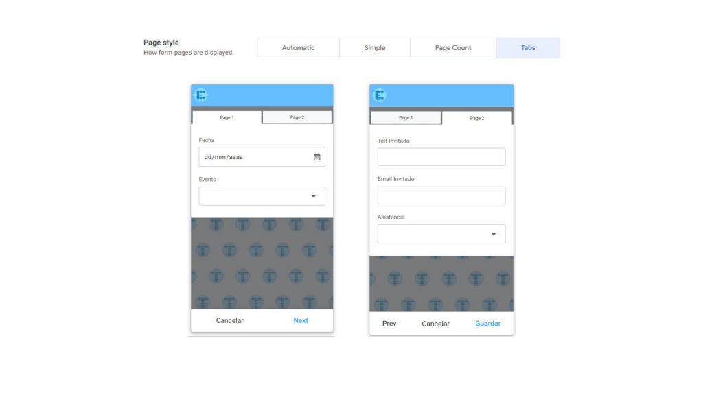 tailorsheet appsheet google app aplicación diseño formulario form